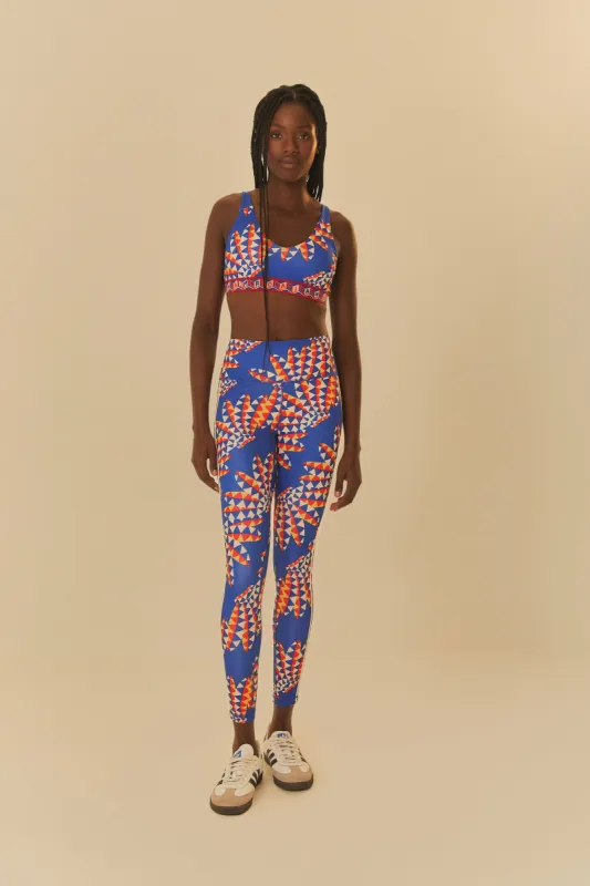Adidas Farm Psychedelic Wave Blue Leggings sold by FARM Rio