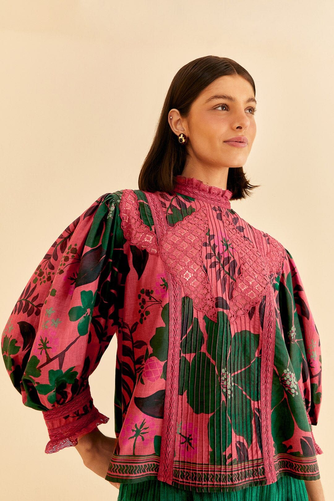 Blush Floral Yard Blouse sold by FARM Rio product image thumbnail 2