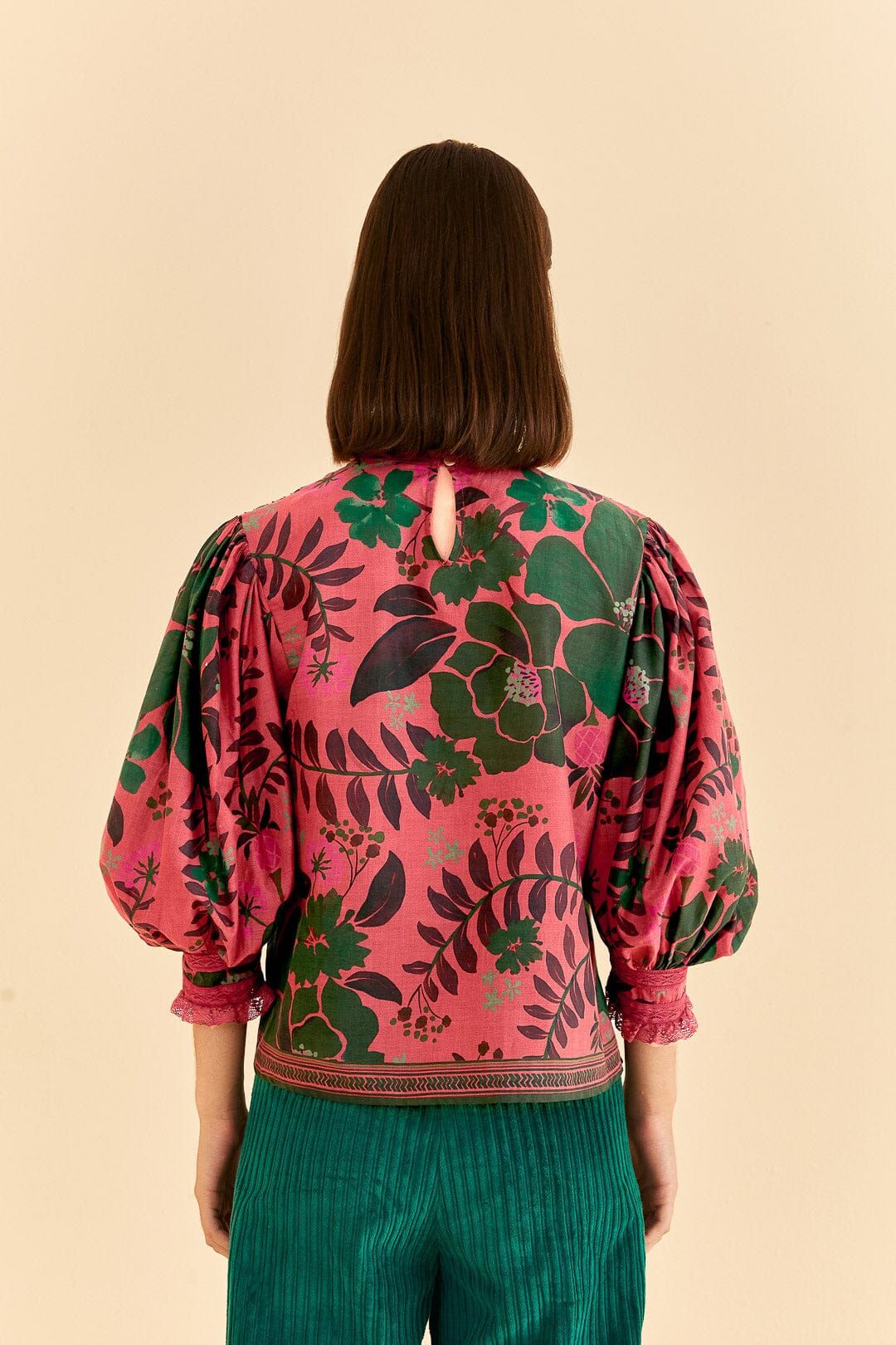 Blush Floral Yard Blouse sold by FARM Rio product image thumbnail 4