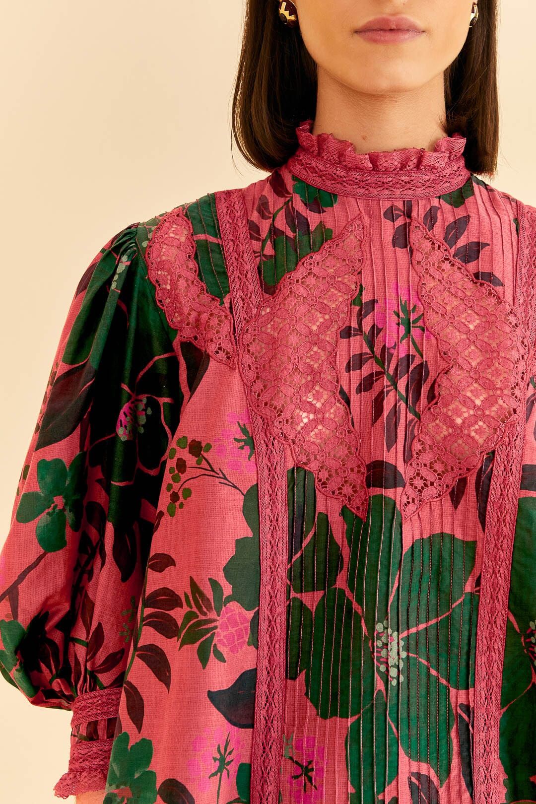 Blush Floral Yard Blouse sold by FARM Rio product image thumbnail 3