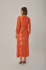 Orange Sunny Mood Sequin Cut Out Midi Dress sold by FARM Rio