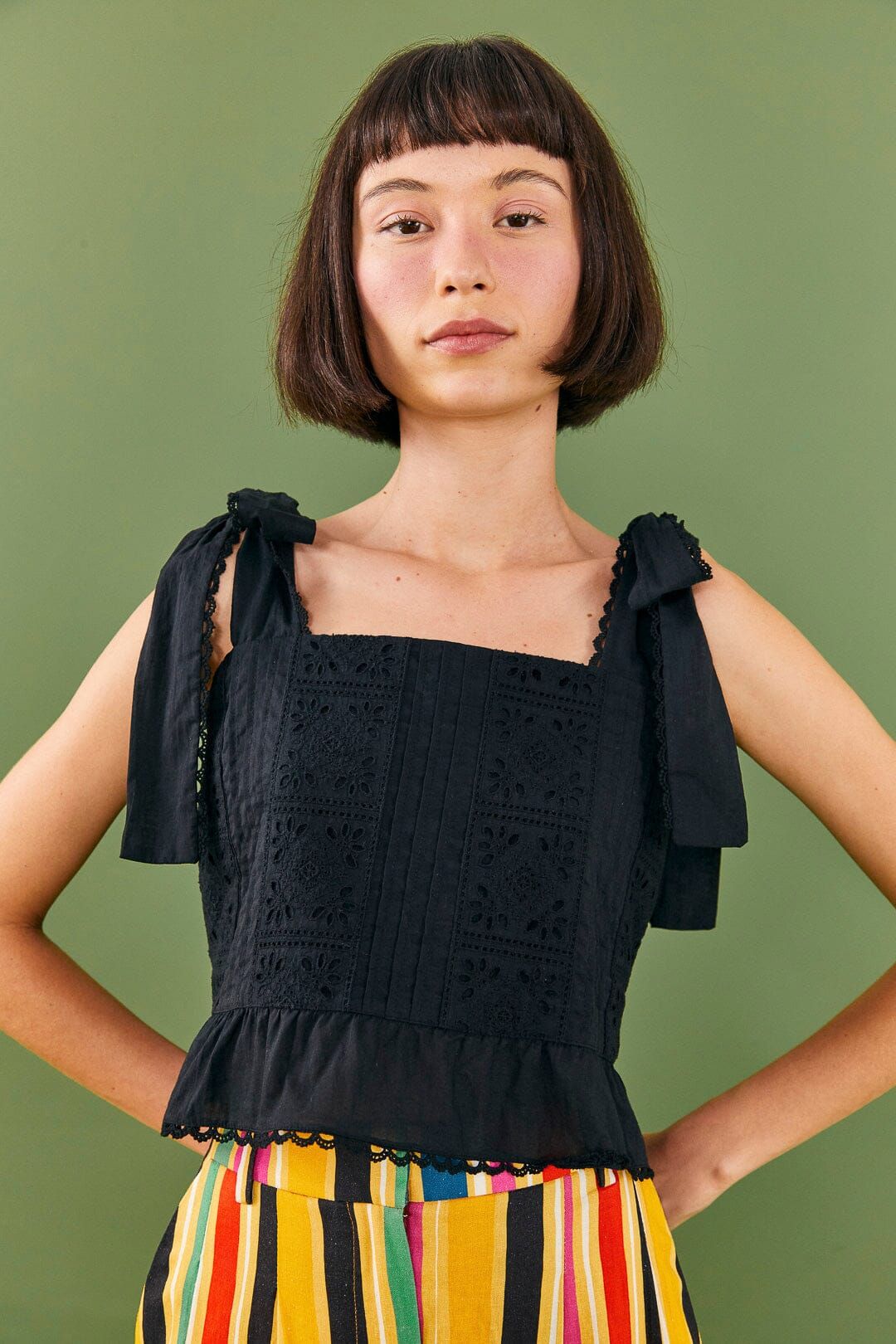 Black Lace Top sold by FARM Rio