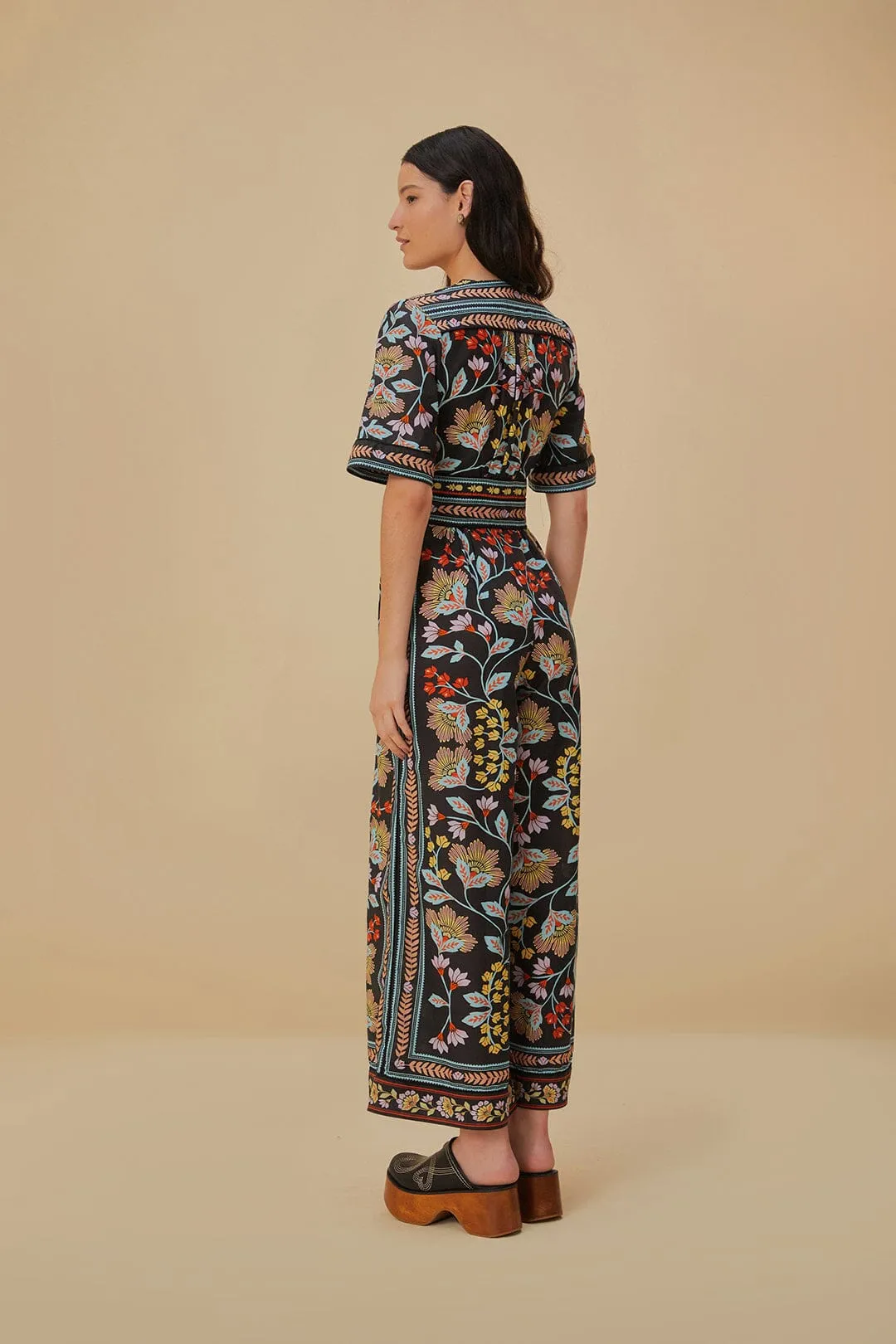 Flowery Black Jumpsuit sold by FARM Rio product image thumbnail 4