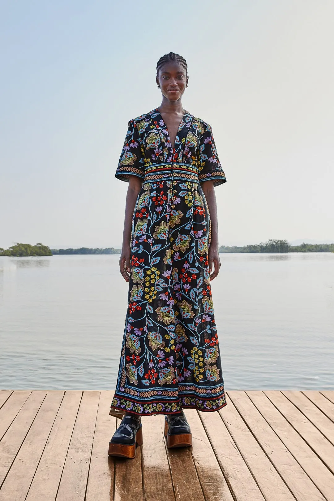 Flowery Black Jumpsuit sold by FARM Rio product image thumbnail 2