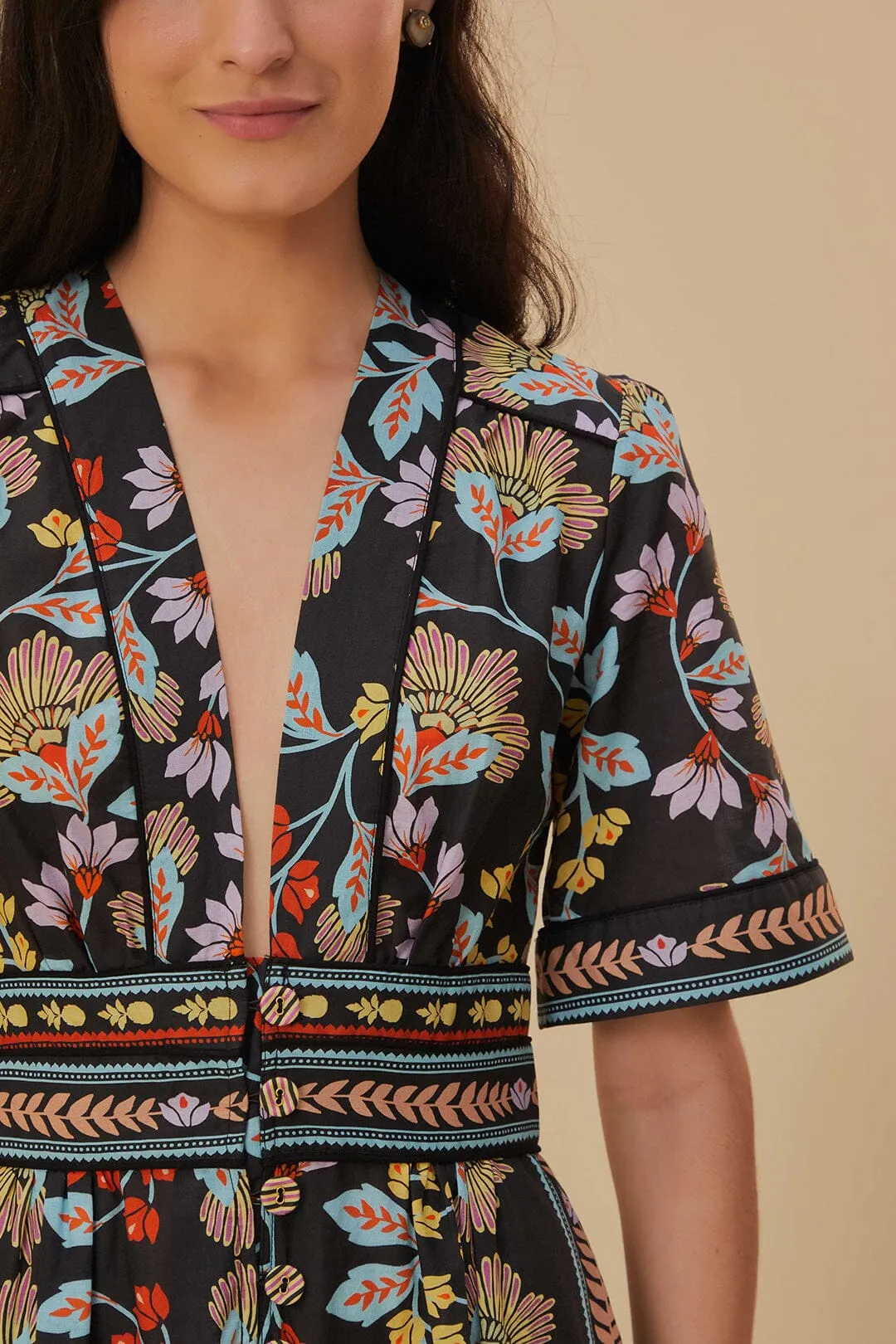 Flowery Black Jumpsuit sold by FARM Rio product image thumbnail 5