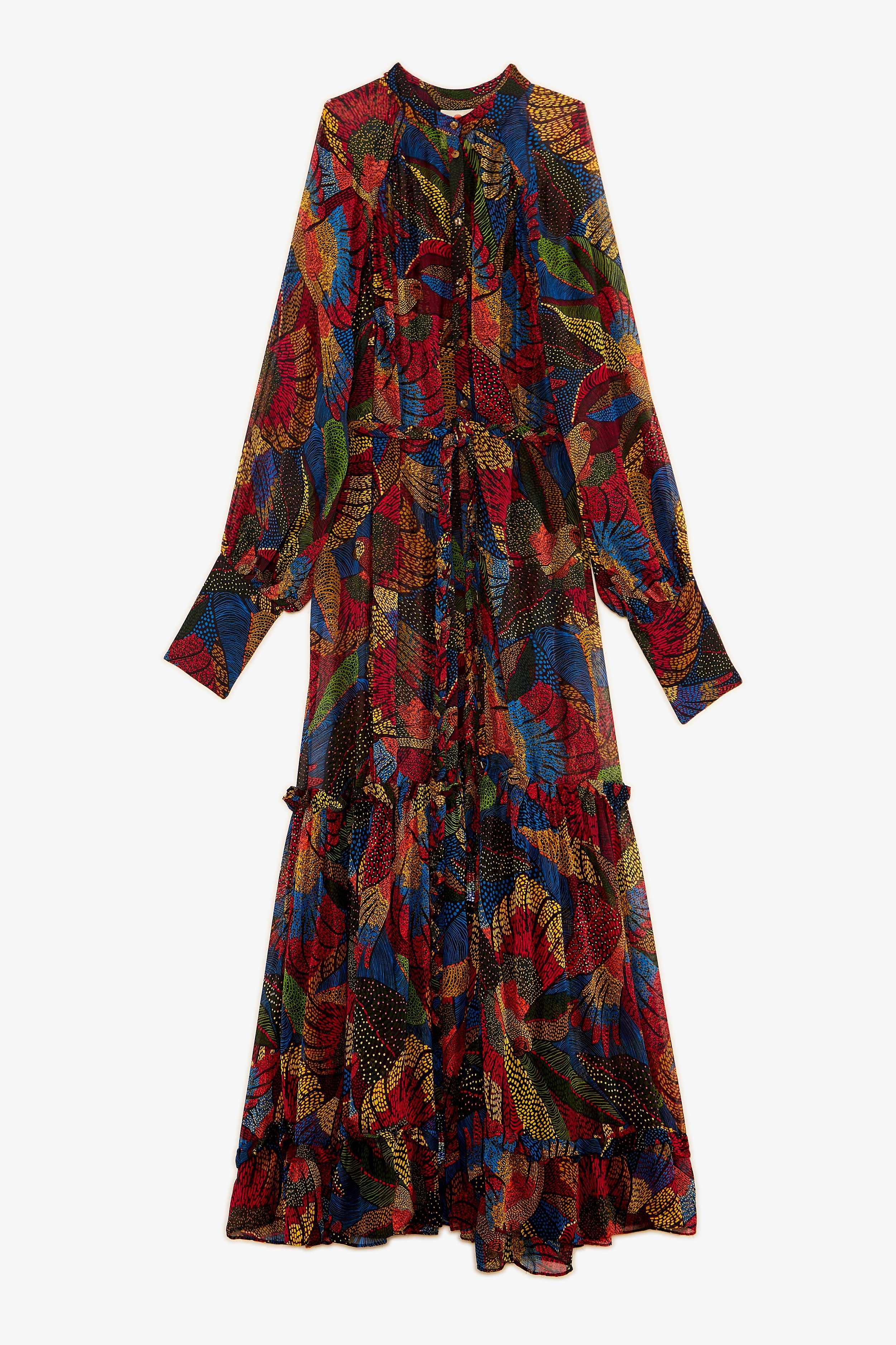 Dotted Macaws Long Sleeve Maxi Dress sold by FARM Rio product image thumbnail 6