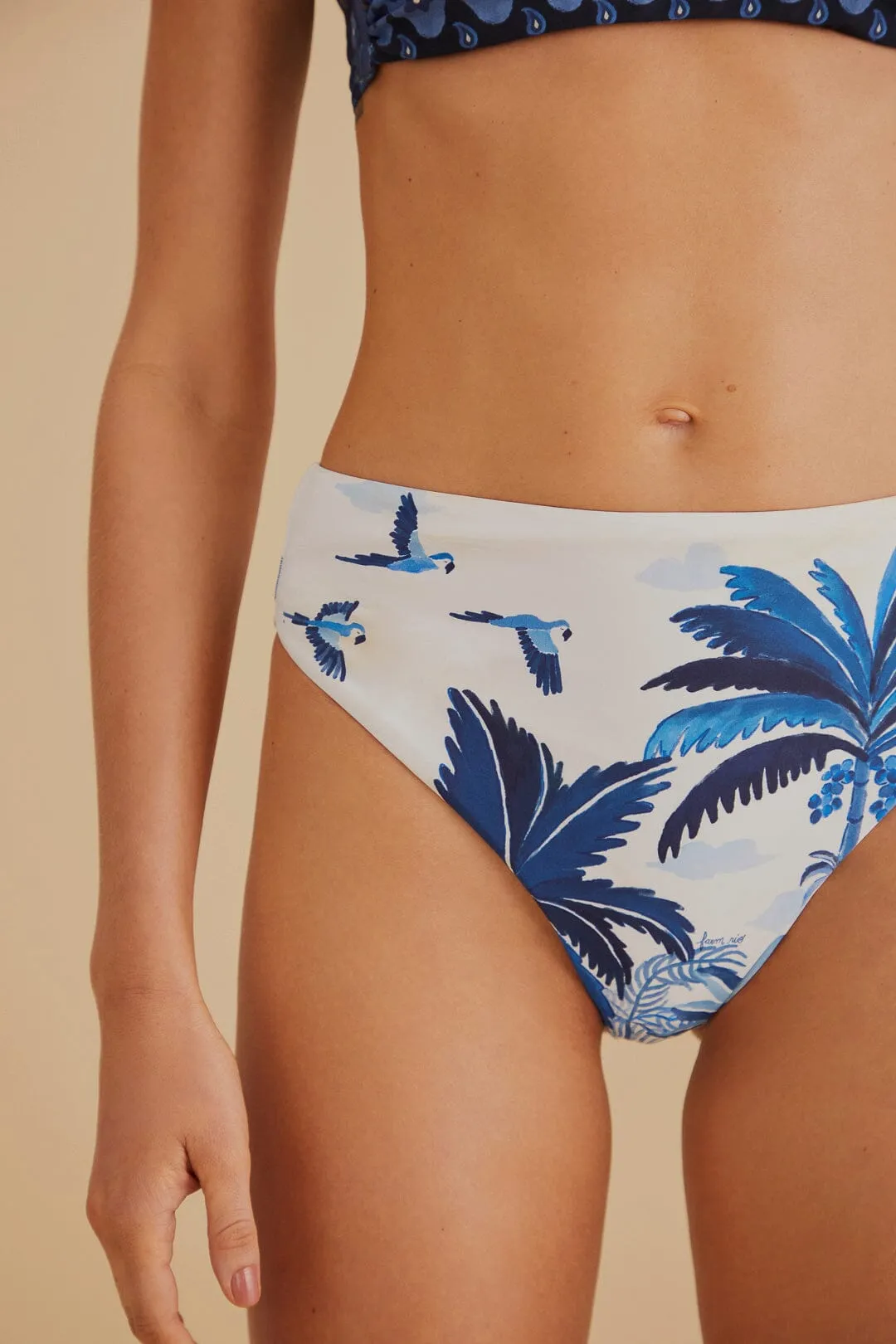 Dream Sky High Waisted Bikini Bottom sold by FARM Rio product image thumbnail 2