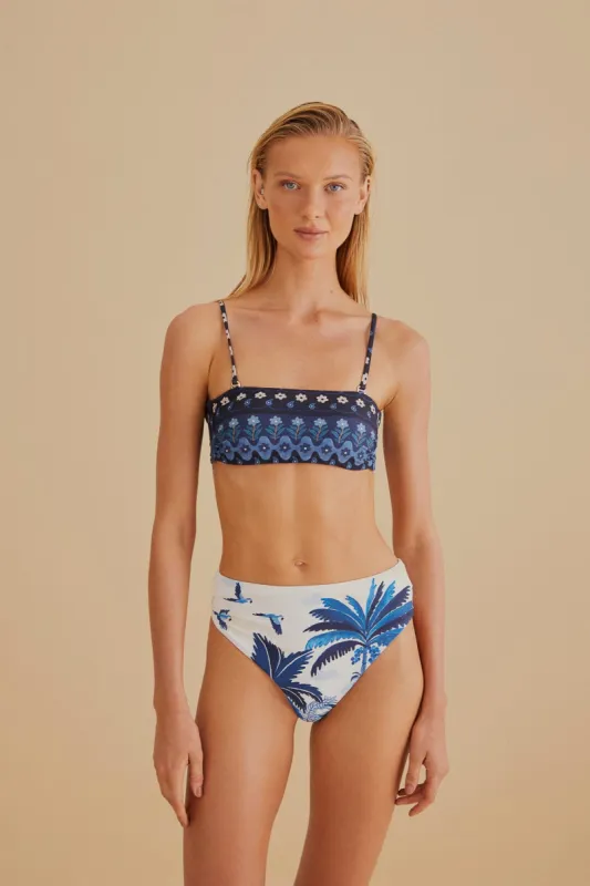 Dream Sky High Waisted Bikini Bottom sold by FARM Rio