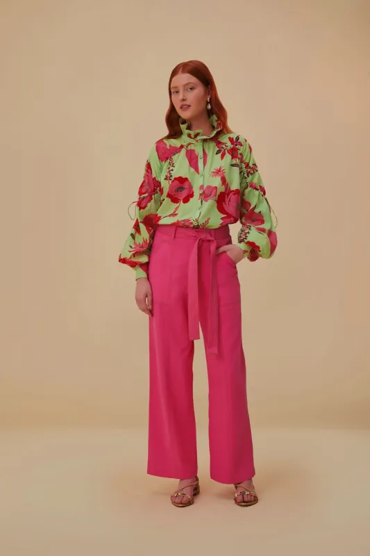 Pink Wide Pants sold by FARM Rio