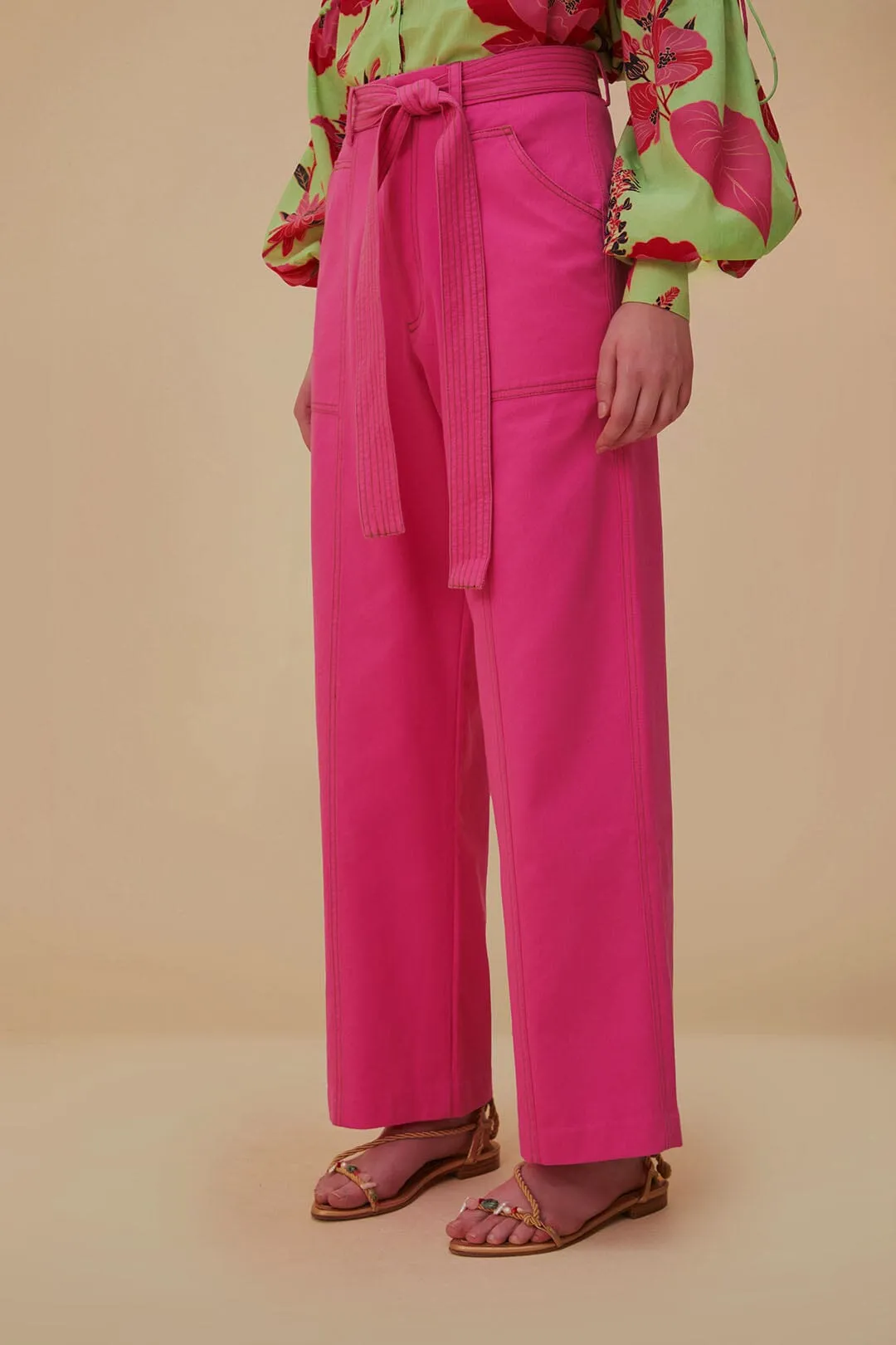 Pink Wide Pants sold by FARM Rio product image thumbnail 2