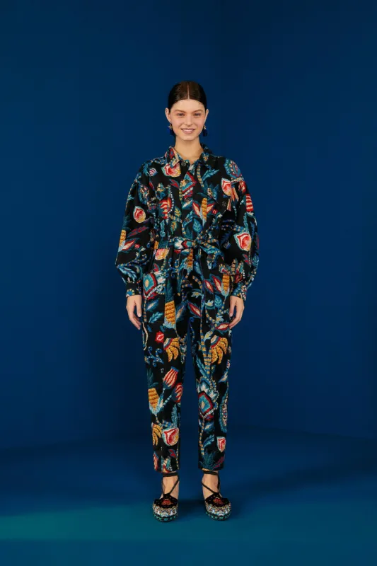Black Sunset Tapestry Jumpsuit sold by FARM Rio