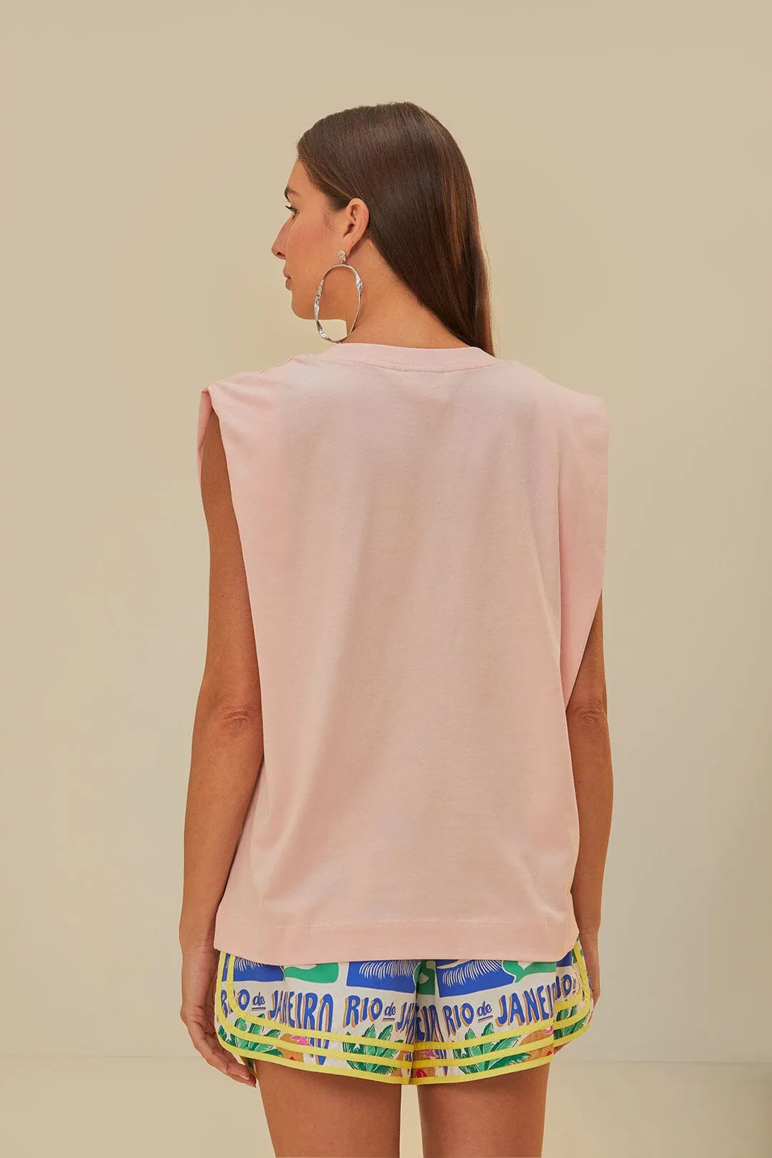Pink Rio Shoulder Pad Organic Cotton T-Shirt sold by FARM Rio product image thumbnail 4