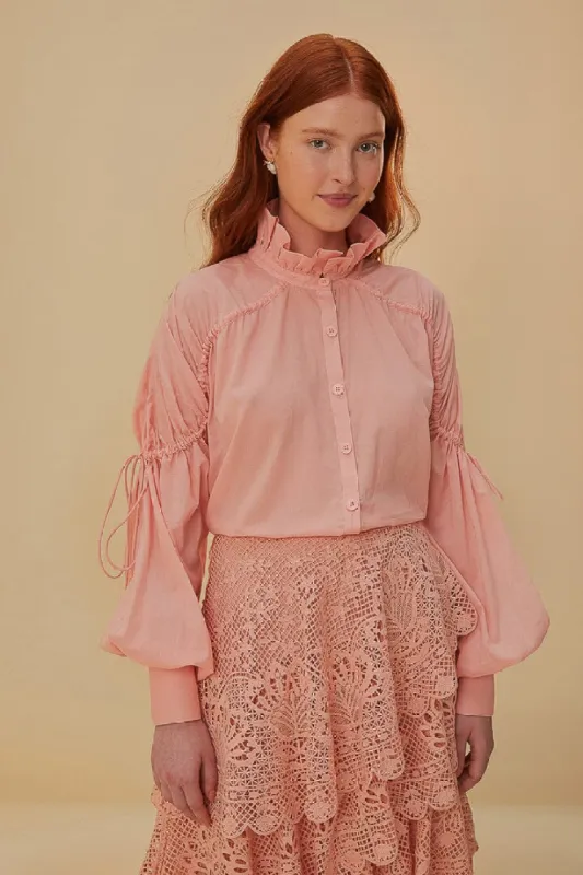 Light Pink Long Sleeve Blouse sold by FARM Rio