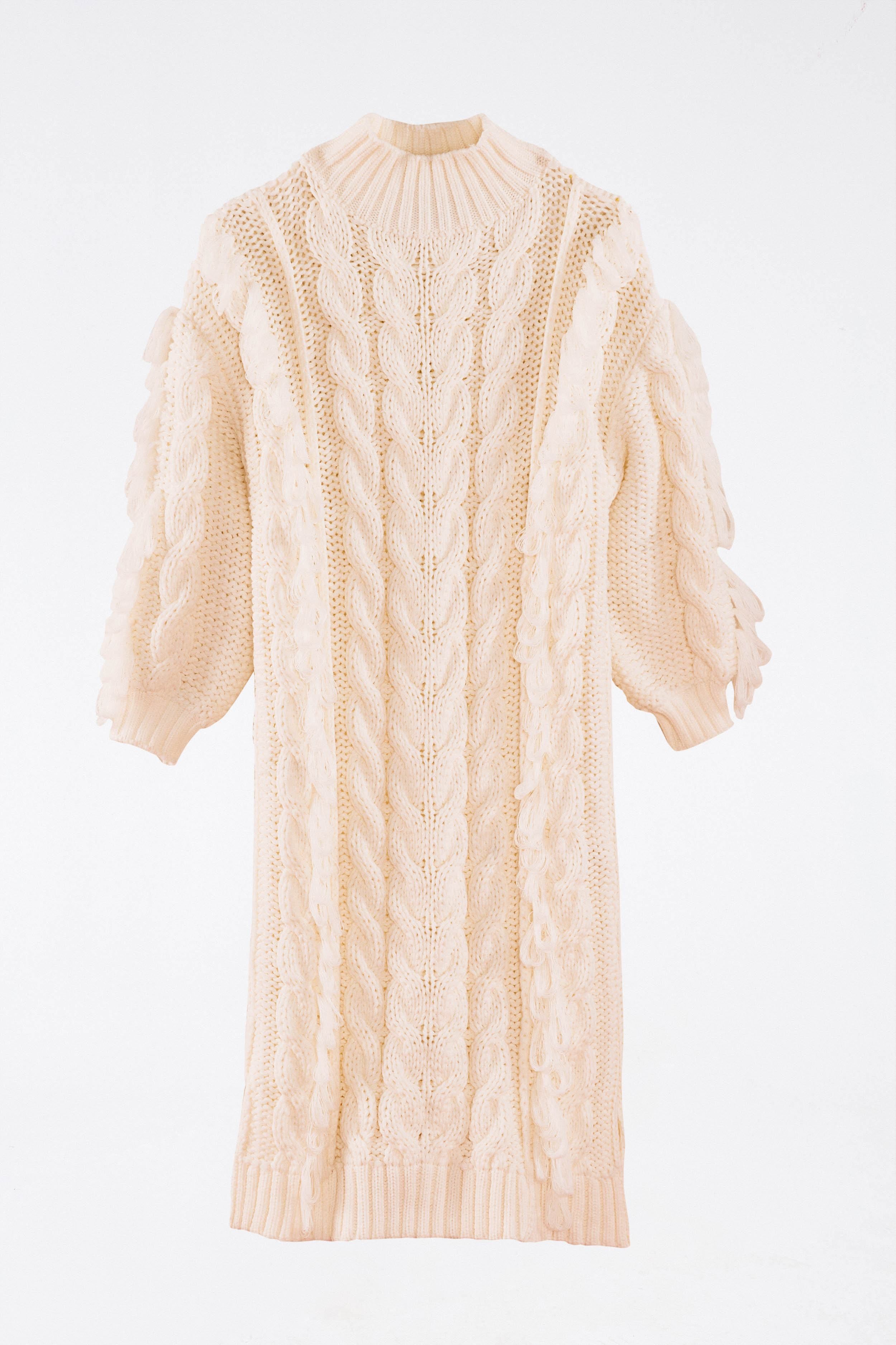 White Midi Sweater Dress sold by FARM Rio product image thumbnail 6