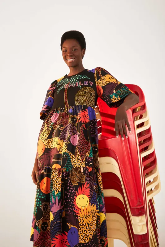 Pop Jungle Smiley® Organic Cotton Shirtdress sold by FARM Rio