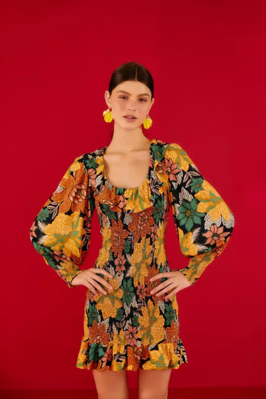 Black Garden Lenzing™ Ecovero™ Viscose Mini Dress sold by FARM Rio