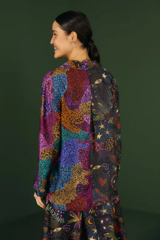 Mixed Black Prints Lenzing™ Ecovero™ Viscose Shirt sold by FARM Rio
