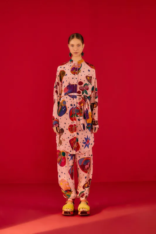 Light Pink Dream Collage Pants sold by FARM Rio