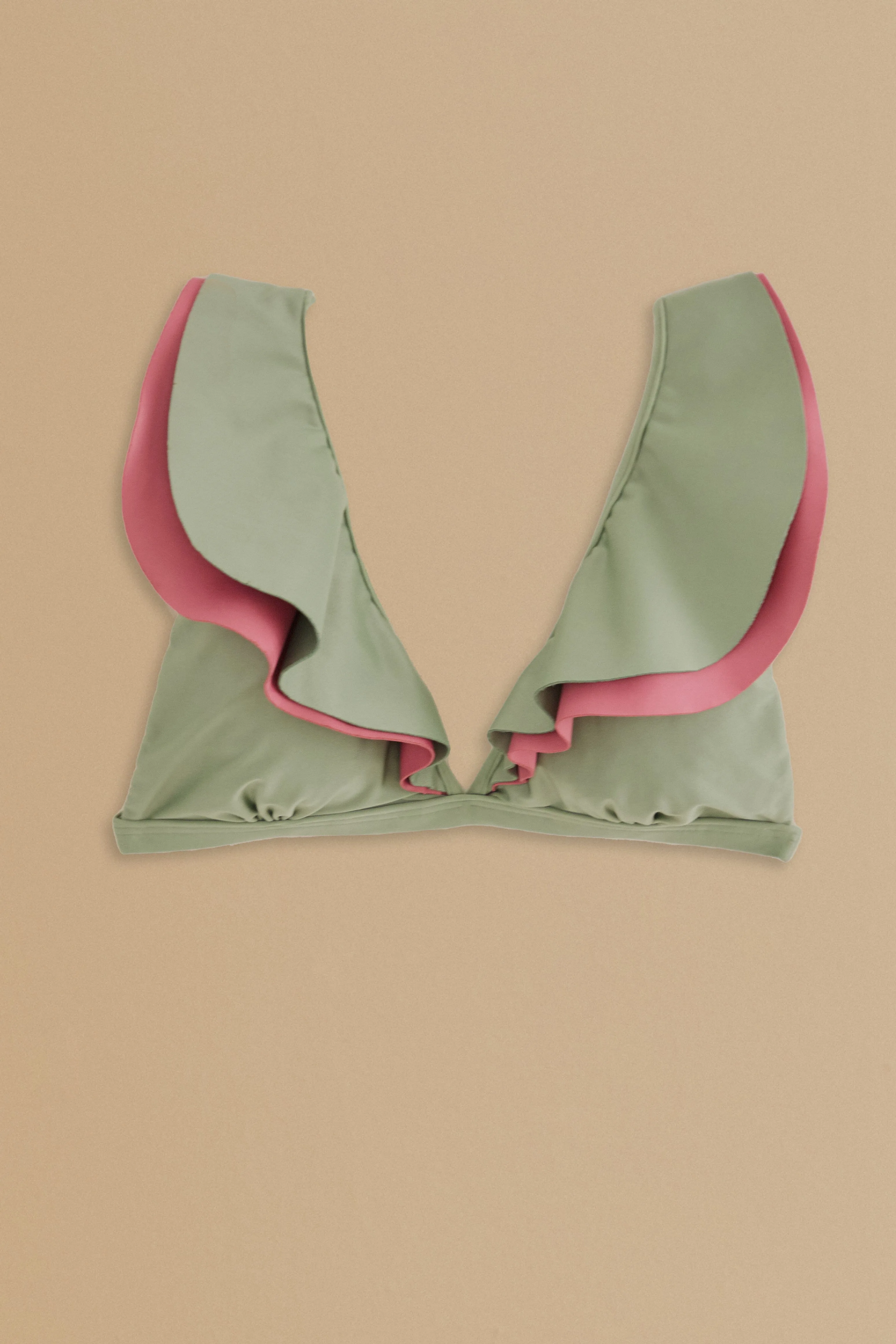 Green Ruffle Bikini Top sold by FARM Rio product image thumbnail 5