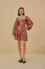 Pink Beaded Spring Lenzing™ Ecovero™ Euroflax™ Mini Dress sold by FARM Rio