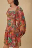 Pink Beaded Spring Lenzing™ Ecovero™ Euroflax™ Mini Dress sold by FARM Rio