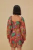 Pink Beaded Spring Lenzing™ Ecovero™ Euroflax™ Mini Dress sold by FARM Rio