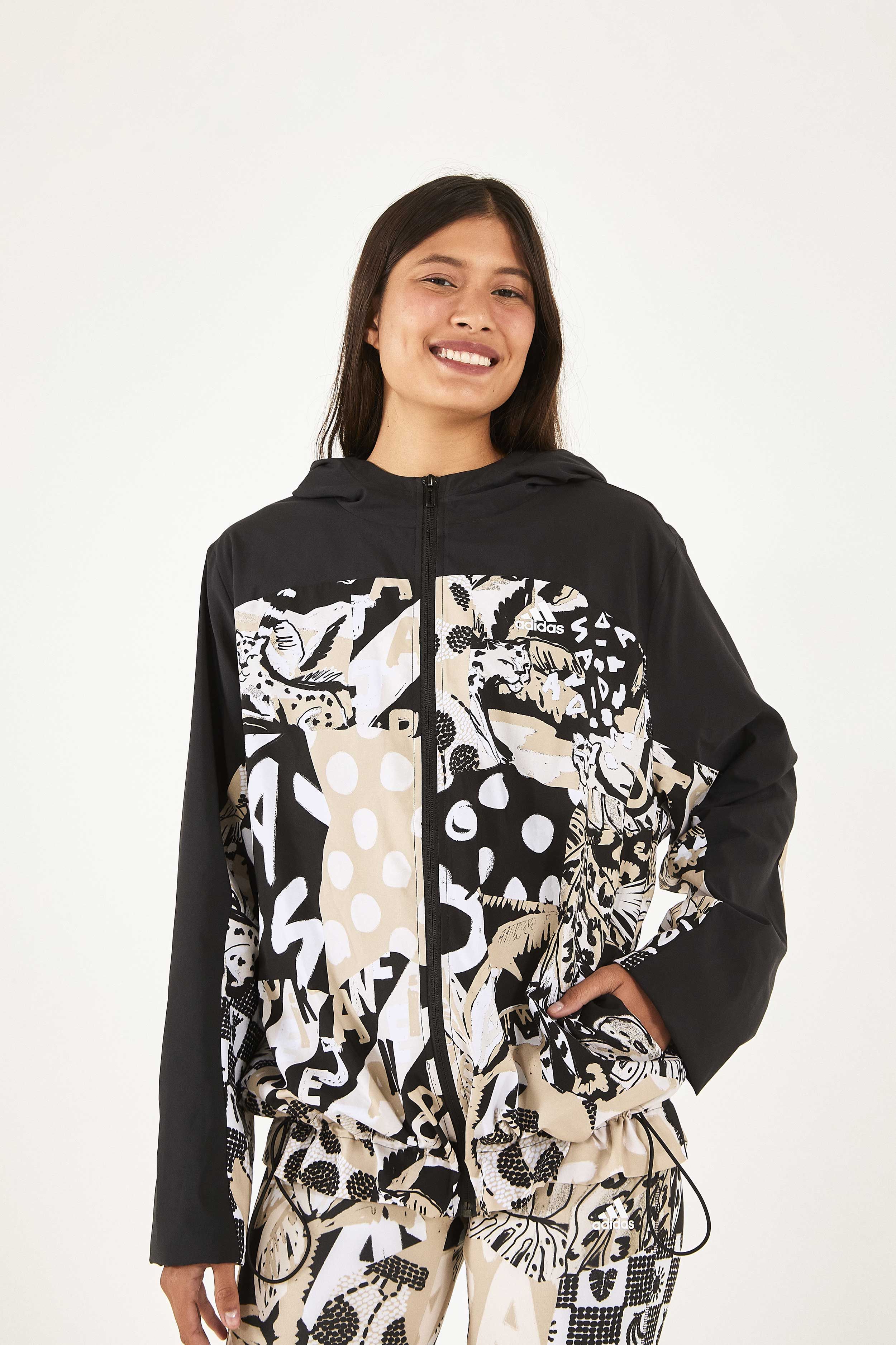 adidas デニムジャケット gジャン × FARM Rio デニム トラック