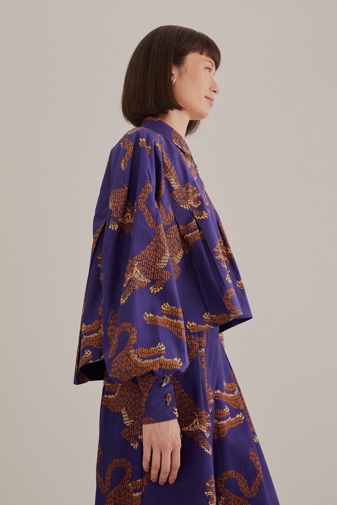 Navy Blue Leopards Long Sleeve Shirt sold by FARM Rio product image thumbnail 5