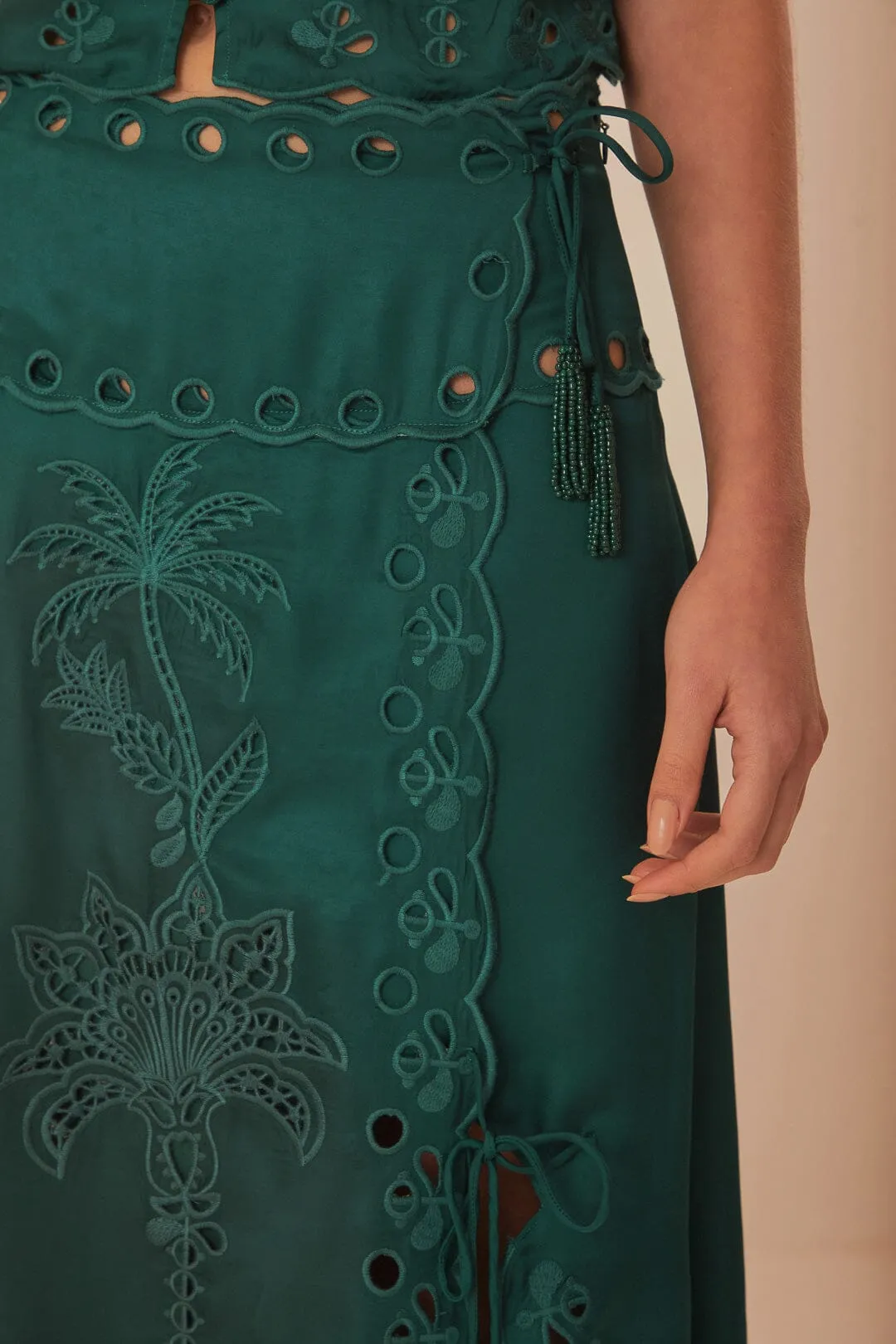 Green Richelieu Midi Skirt sold by FARM Rio product image thumbnail 5