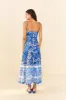 Blue Full Of Flowers Organic Cotton Midi Dress sold by FARM Rio