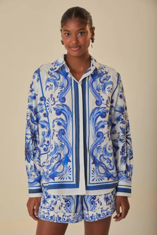 Off-White Garden Tiles Shirt sold by FARM Rio