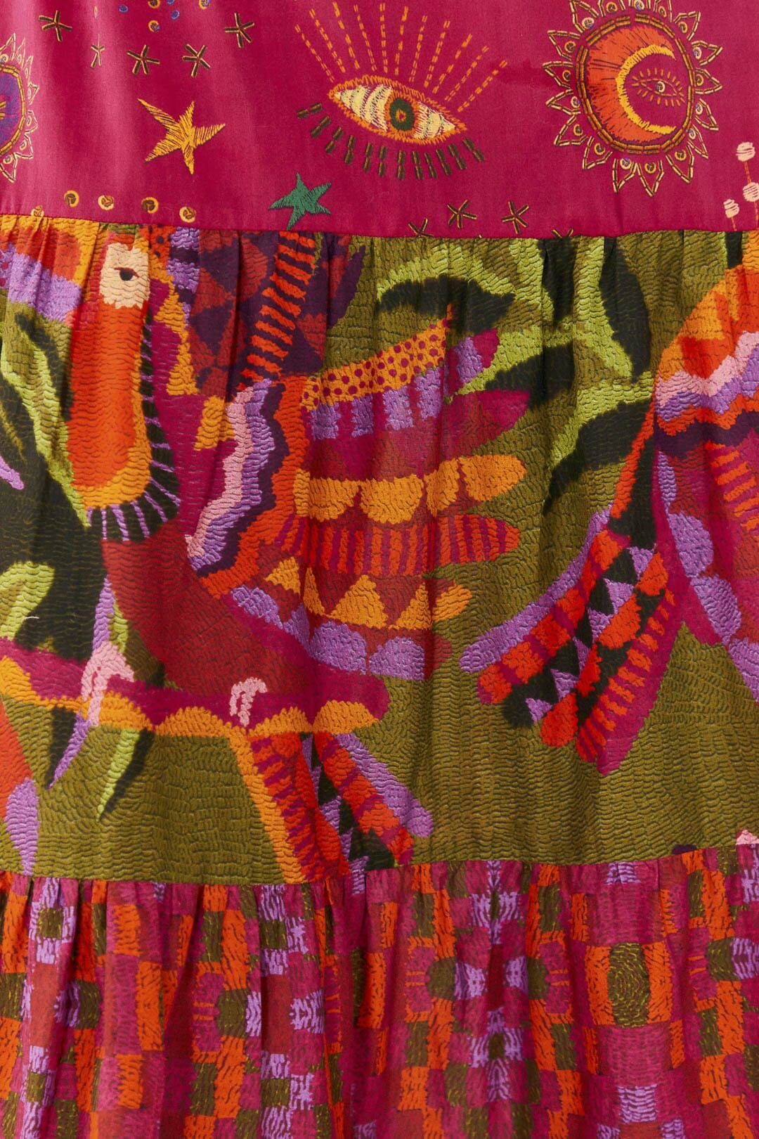 Mixed Prints Embroidered Yoke Maxi Dress sold by FARM Rio product image thumbnail 5