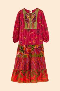 Mixed Prints Embroidered Yoke Maxi Dress sold by FARM Rio