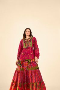 Mixed Prints Embroidered Yoke Maxi Dress sold by FARM Rio