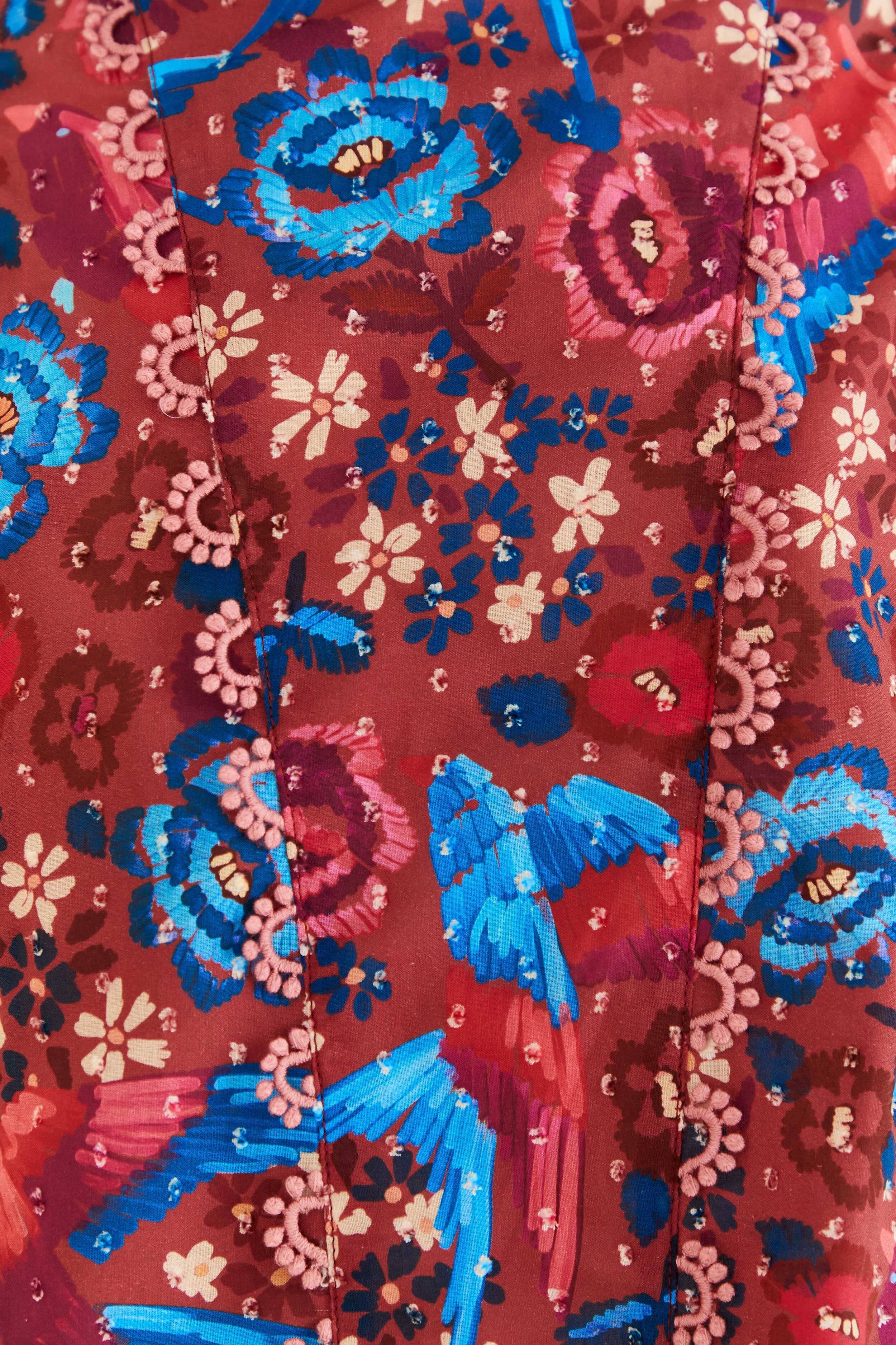 Blush Floral Birds Sleeveless Blouse sold by FARM Rio product image thumbnail 5