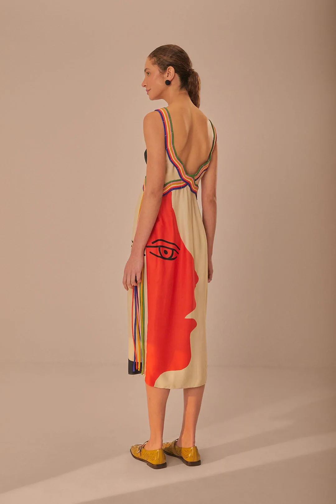 Multicolor Surreal Sleeveless Midi Dress sold by FARM Rio product image thumbnail 3