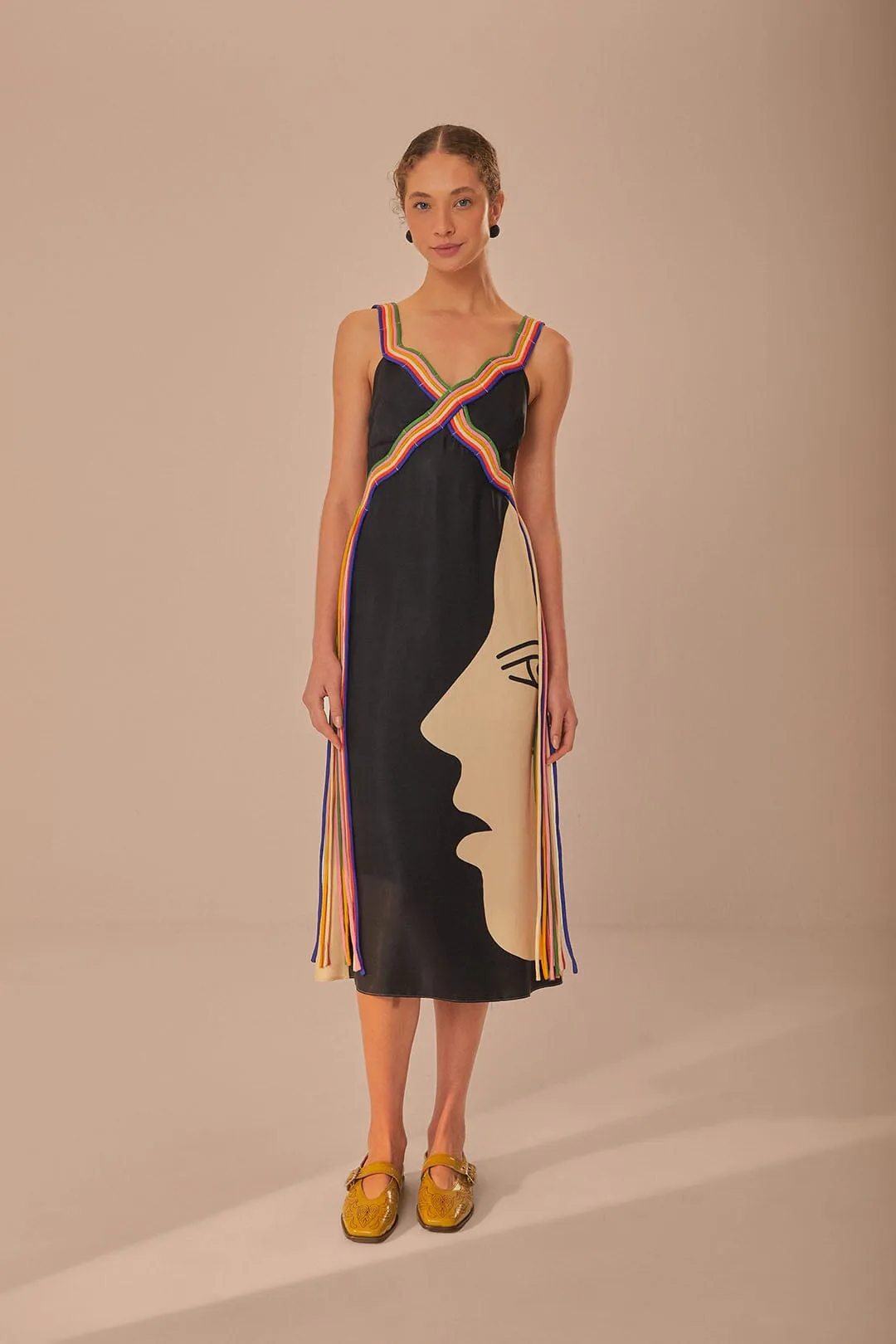 Multicolor Surreal Sleeveless Midi Dress sold by FARM Rio
