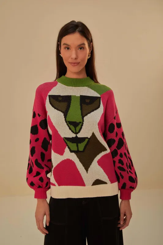 Onca Kambozistica Knit Sweater sold by FARM Rio
