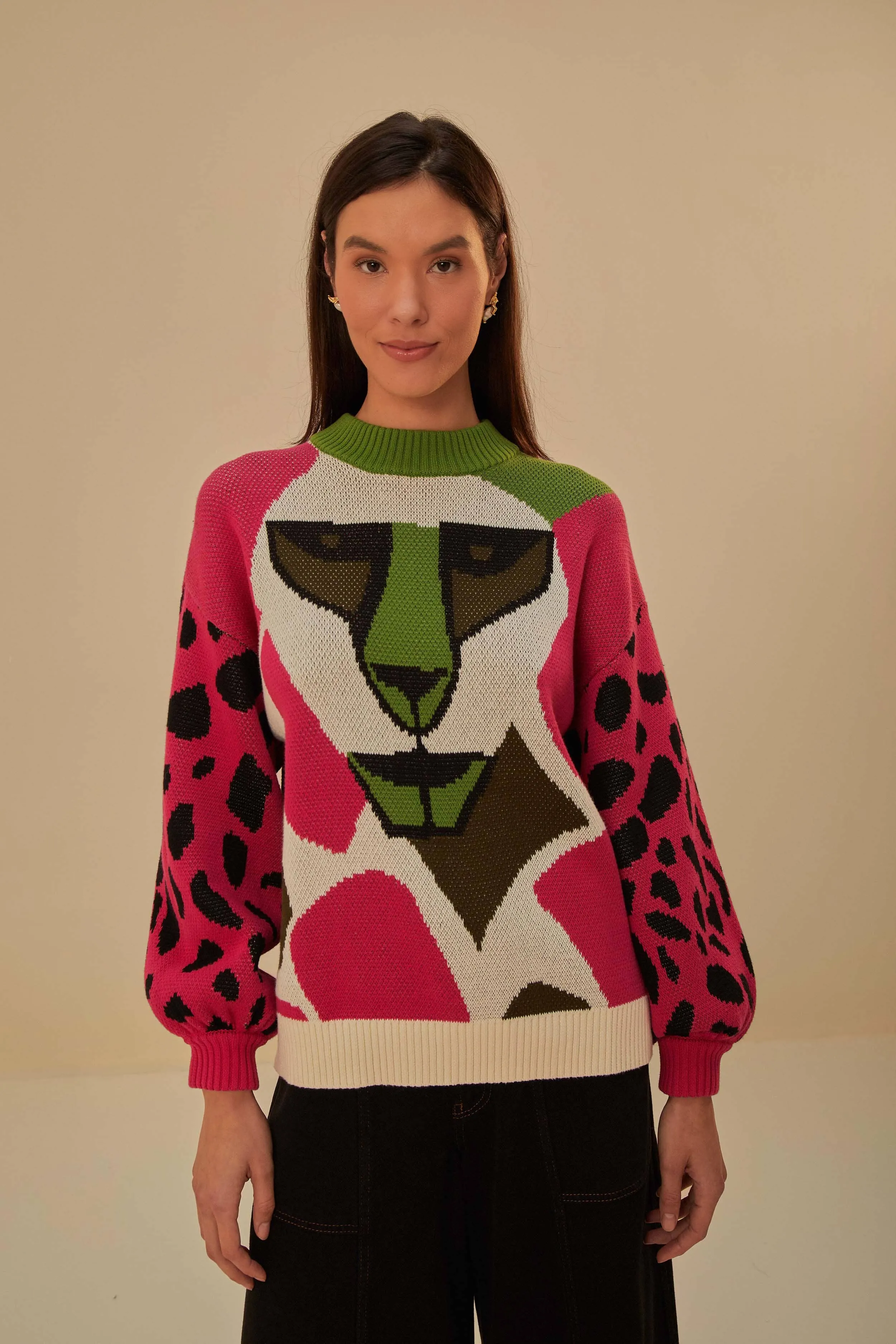 Onca Kambozistica Knit Sweater sold by FARM Rio