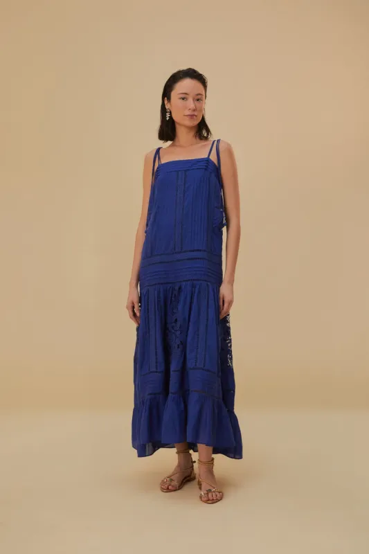Blue Lace Sleeveless Maxi Dress sold by FARM Rio