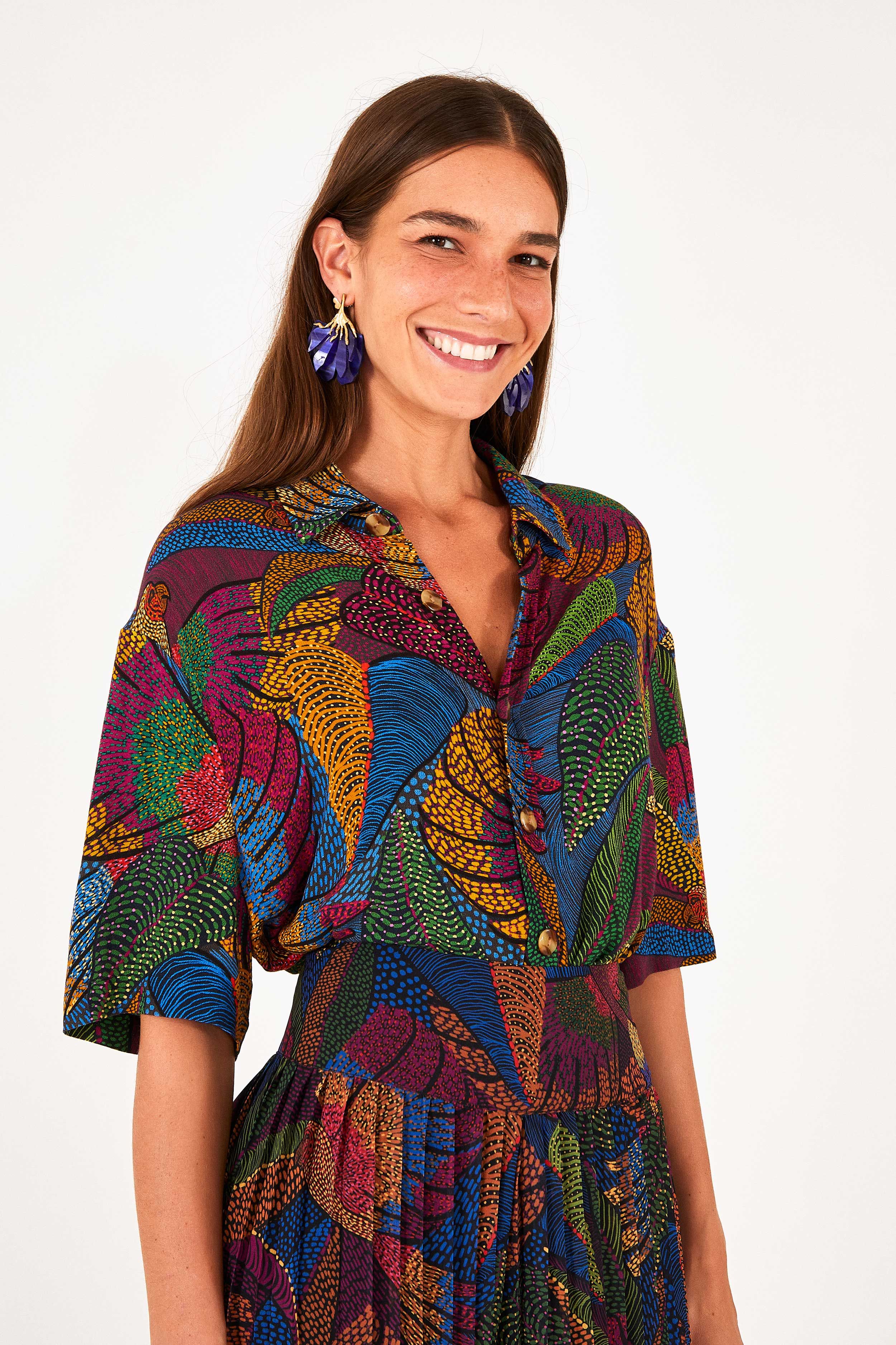 Dotted Macaws Uni Shirt sold by FARM Rio product image thumbnail 3