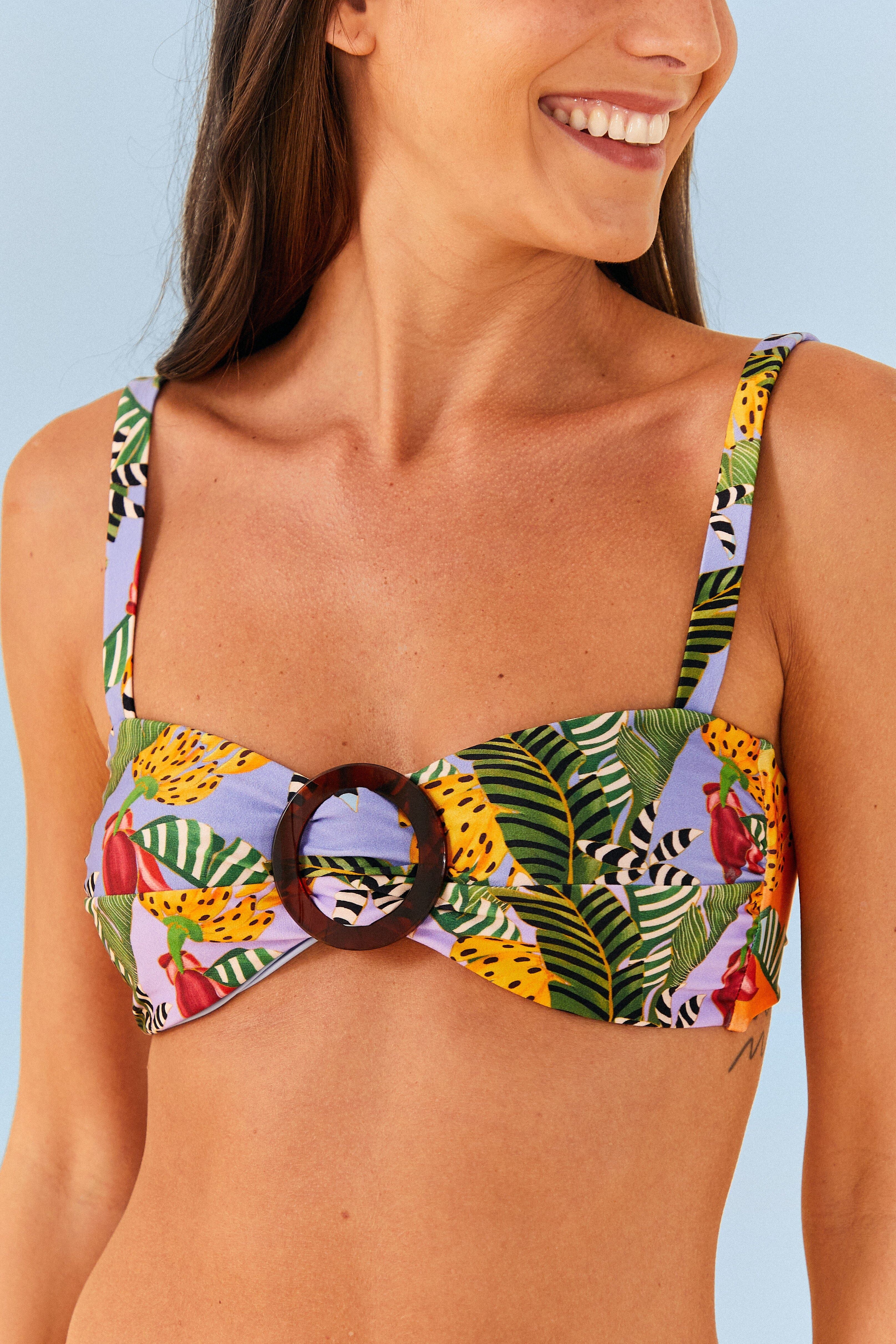 Striped Bananas Bikini Top sold by FARM Rio product image thumbnail 3