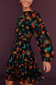 Black Cerrado Sky Lenzing™ Ecovero™ Mini Dress sold by FARM Rio