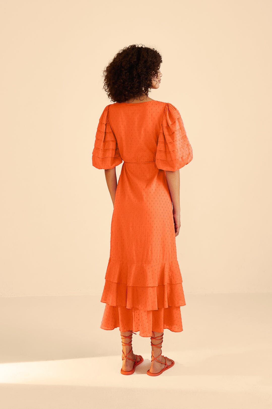 Orange Ruffles Midi Dress sold by FARM Rio product image thumbnail 2