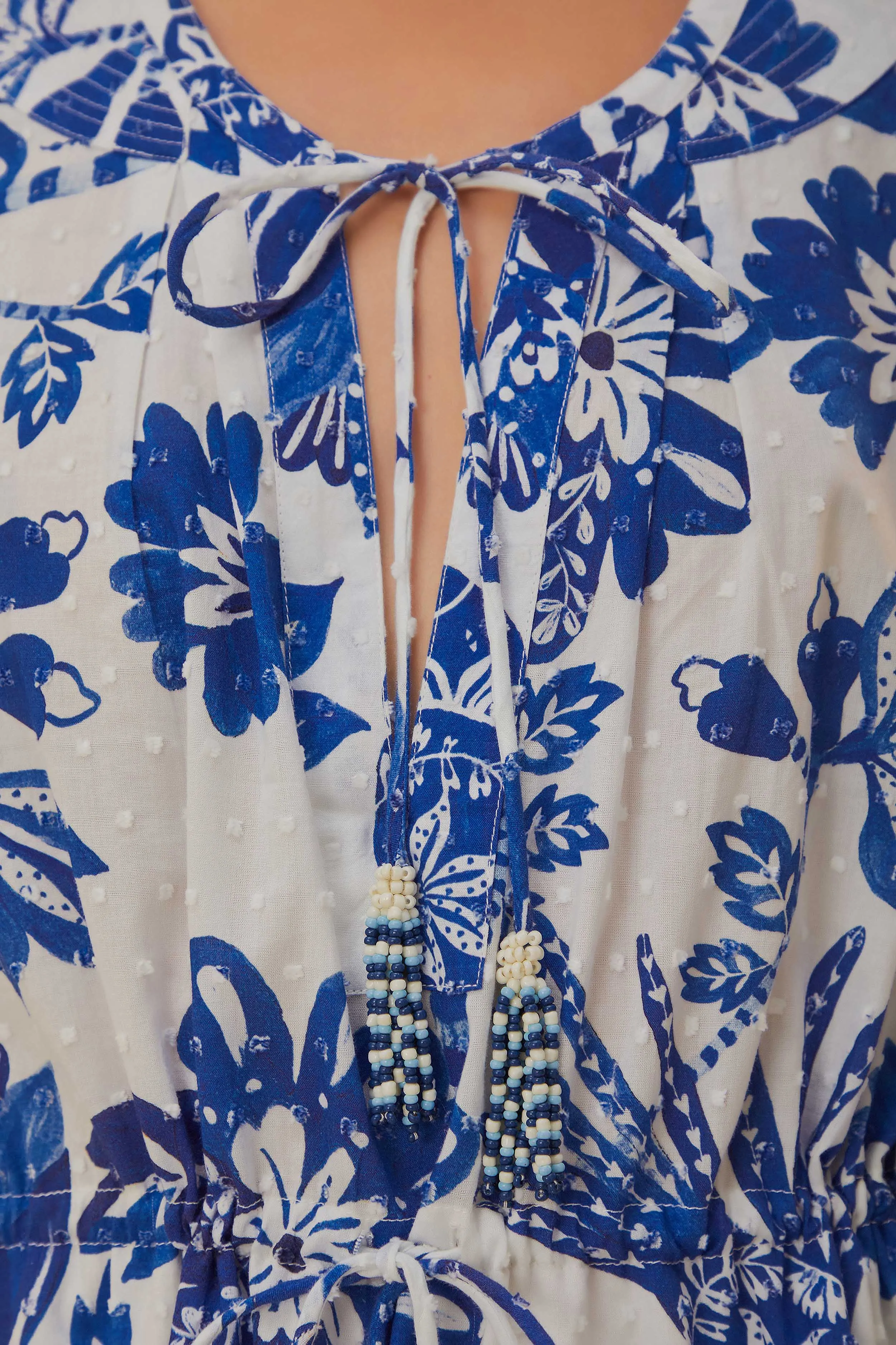 Off-White Flowerful Birds Long Sleeve Mini Dress sold by FARM Rio product image thumbnail 5