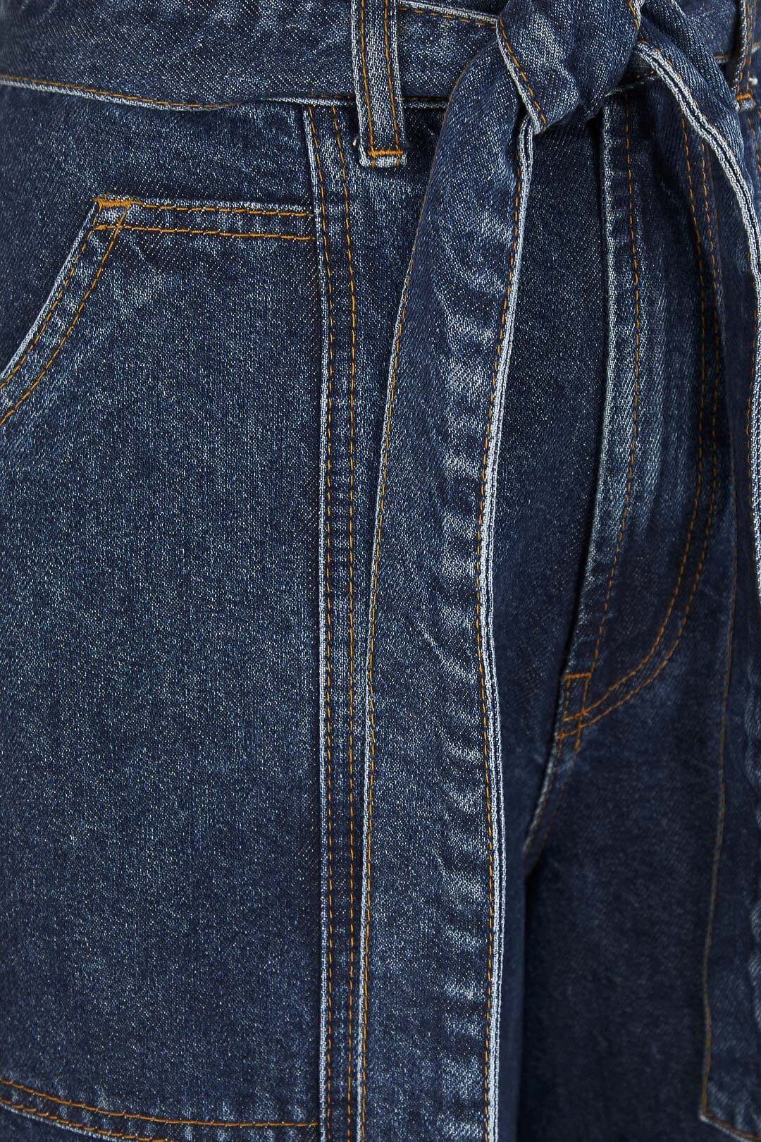 Dark Wash Wide Leg Denim Pants sold by FARM Rio product image thumbnail 4