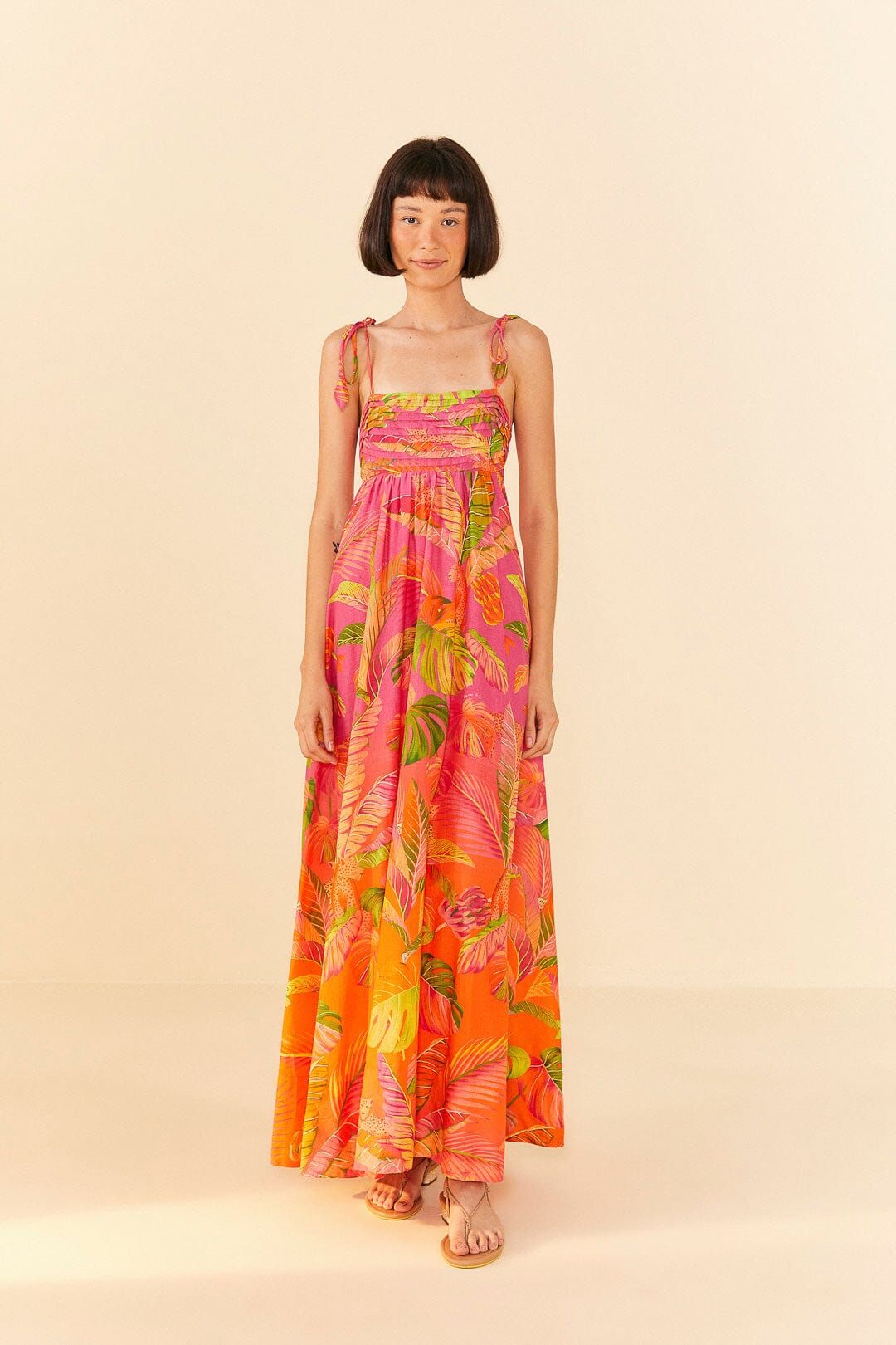 Orange Ombre Forest Maxi Dress sold by FARM Rio
