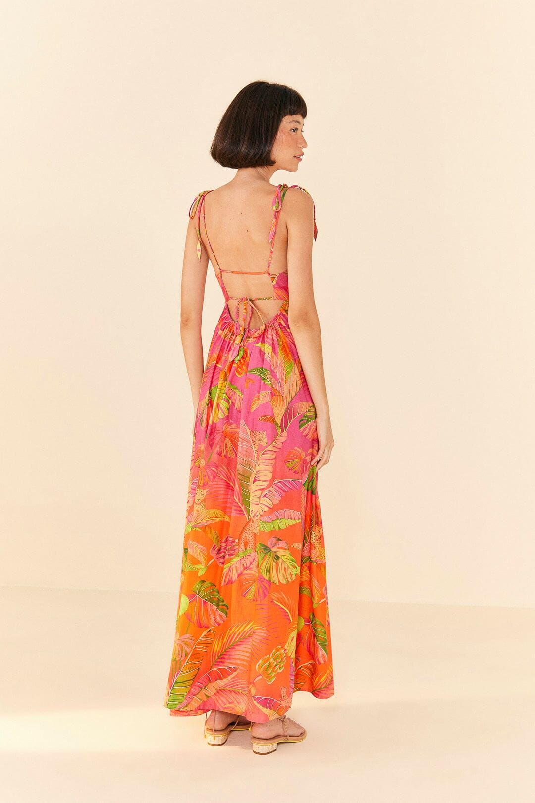 Orange Ombre Forest Maxi Dress sold by FARM Rio product image thumbnail 3