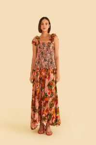 Pink Mango Trees Midi Dress sold by FARM Rio
