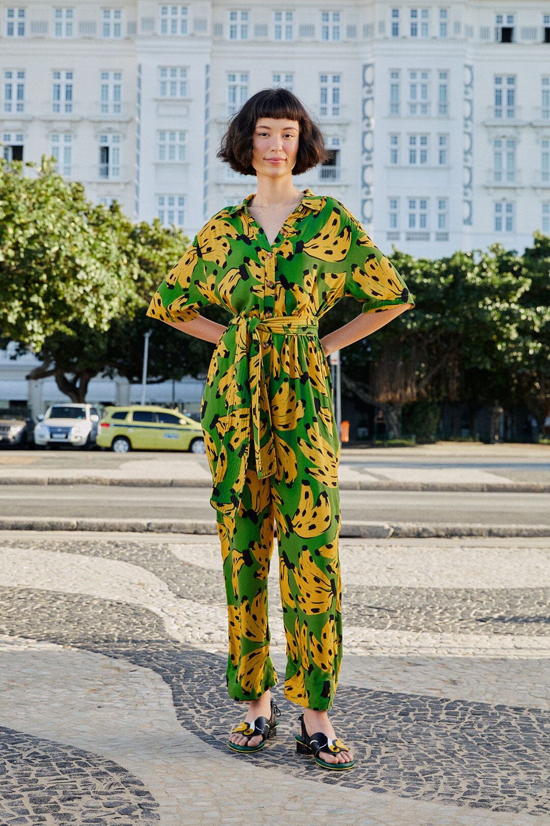 Green Bossa Banana Jumpsuit sold by FARM Rio